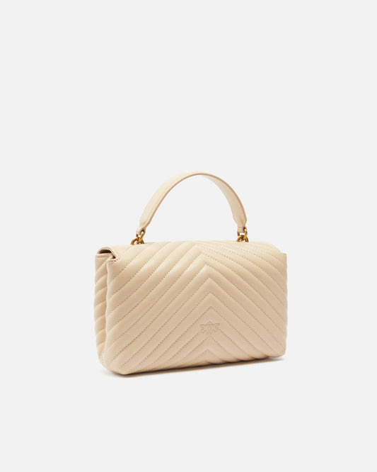 Medium handbag Love Bag Puff Chevron in nappa leather