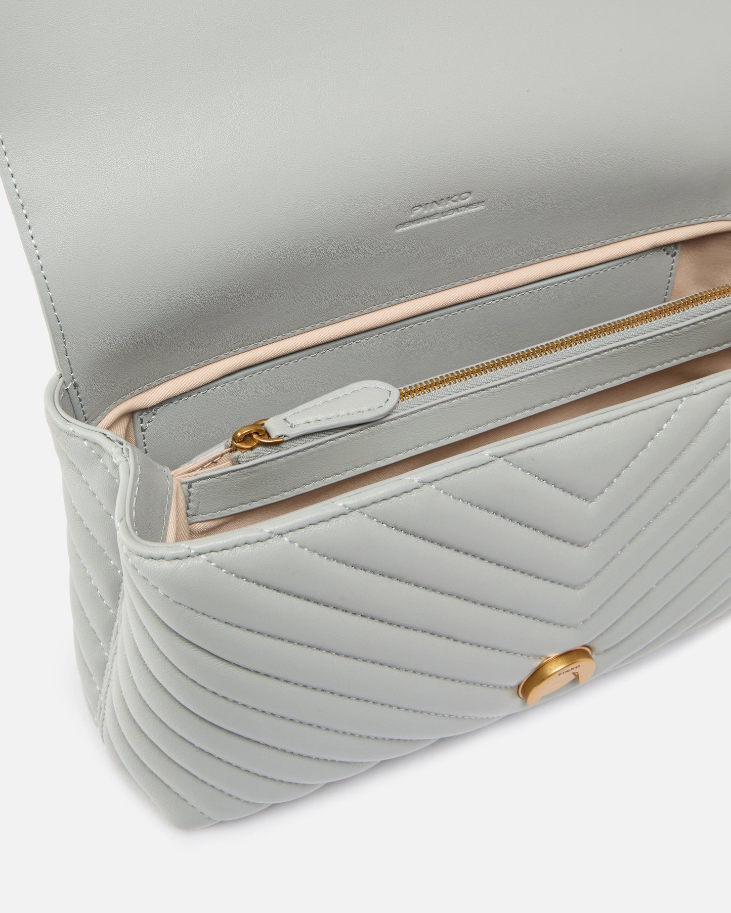 Medium handbag Love Bag Puff Chevron in nappa leather