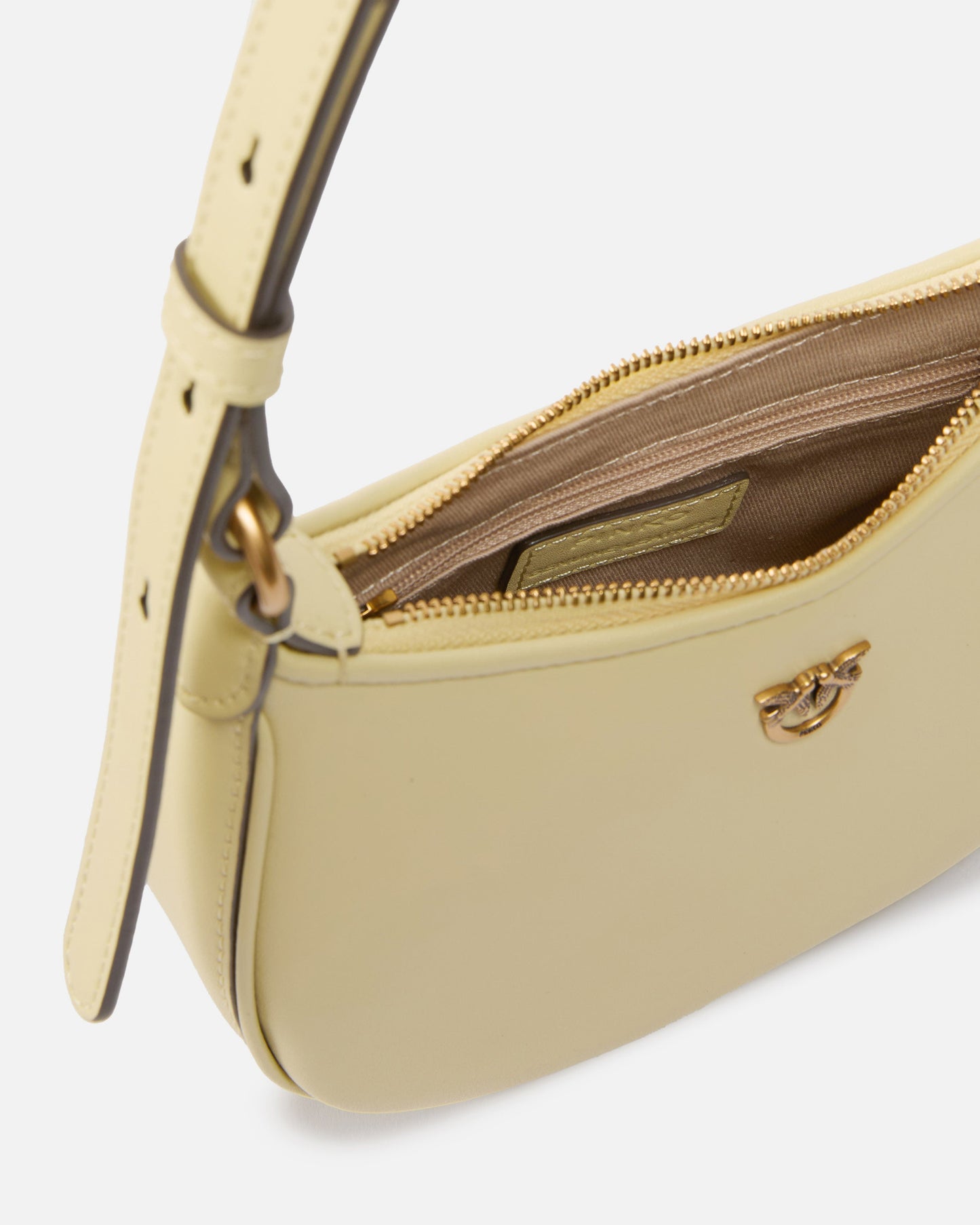 Half Moon baby leather shoulder bag