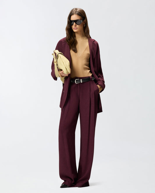 Lightweight ribbed sweater with sheer details