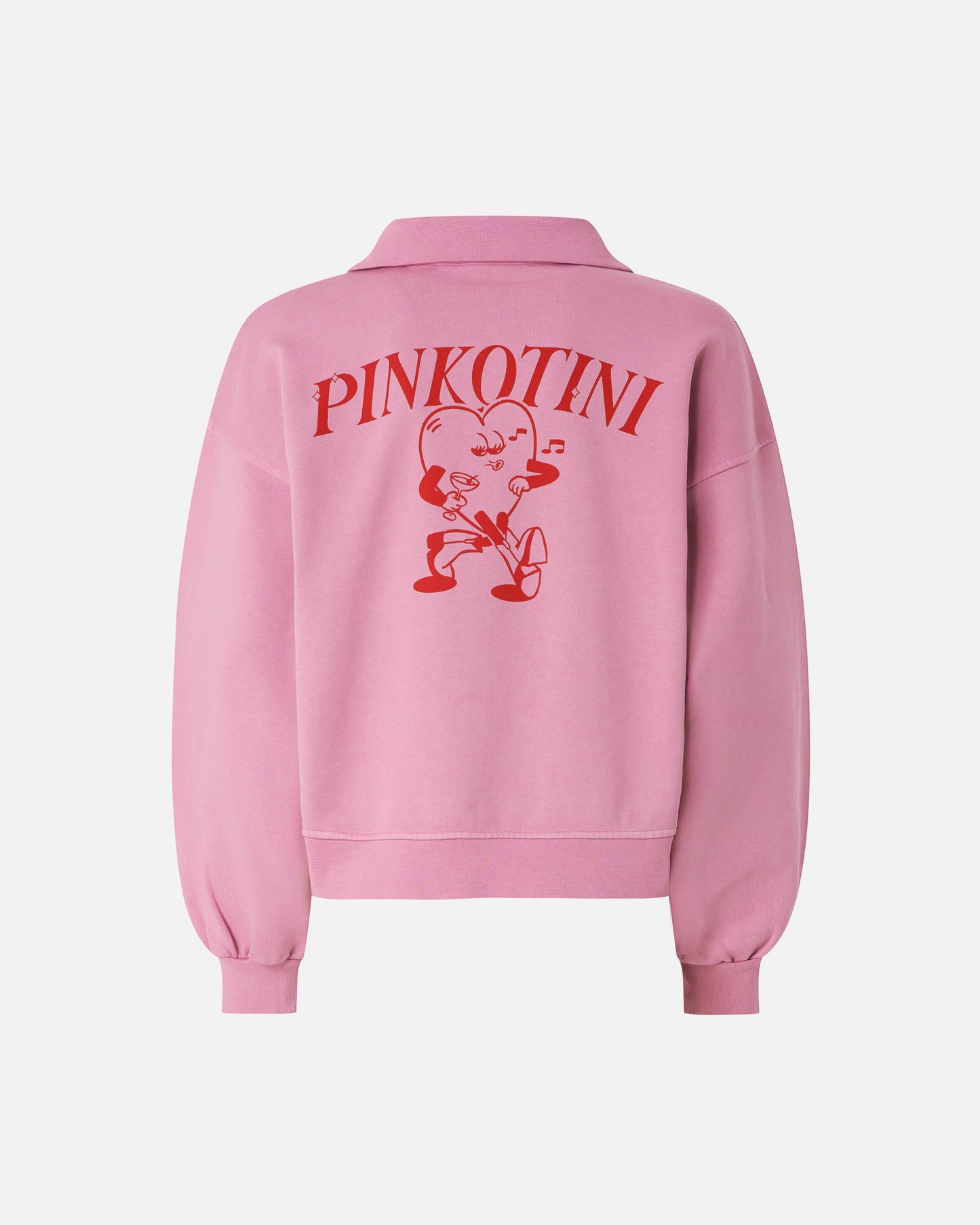 Sweatshirt with heart and logotini print