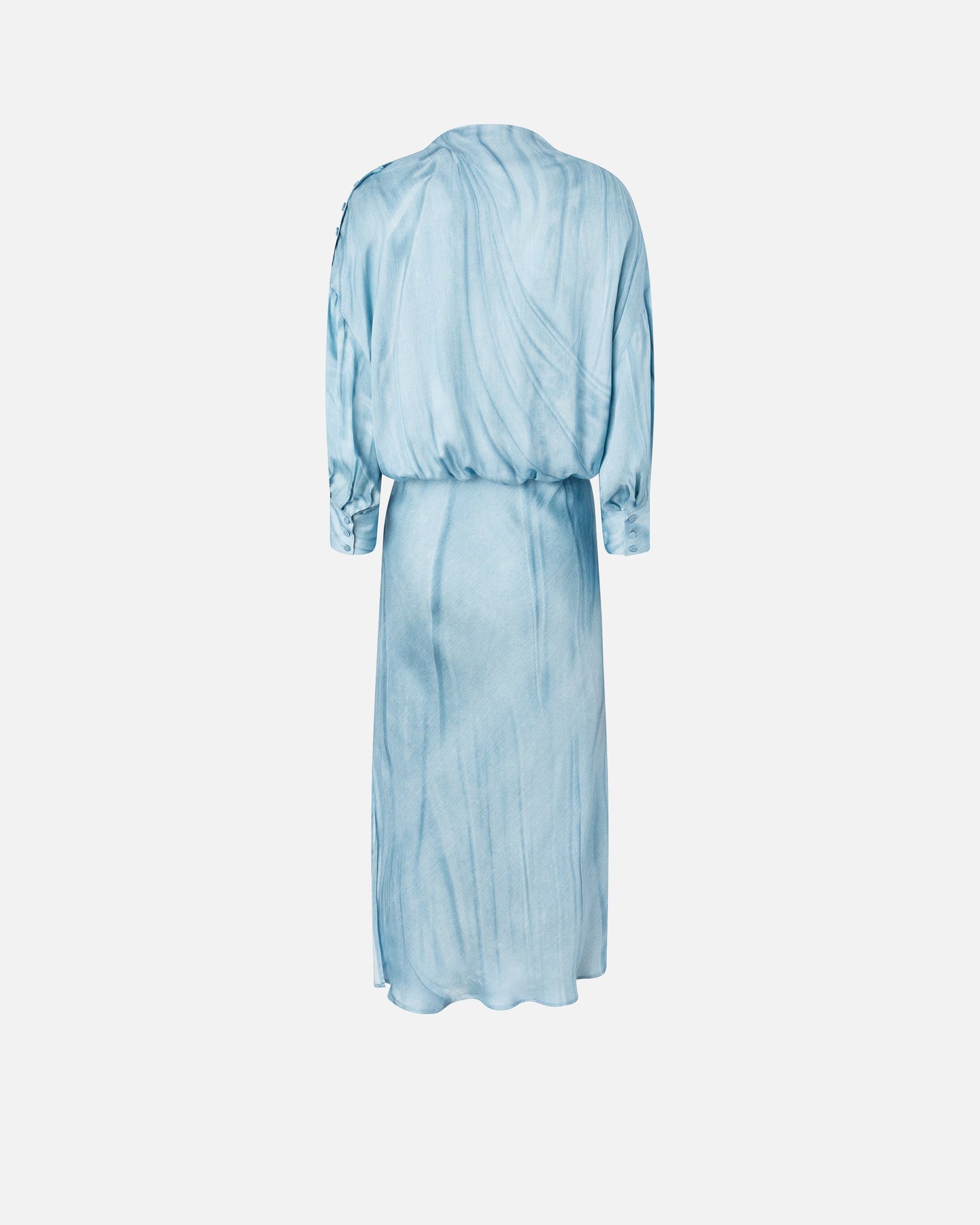 Fluid midi dress with placed jewel print