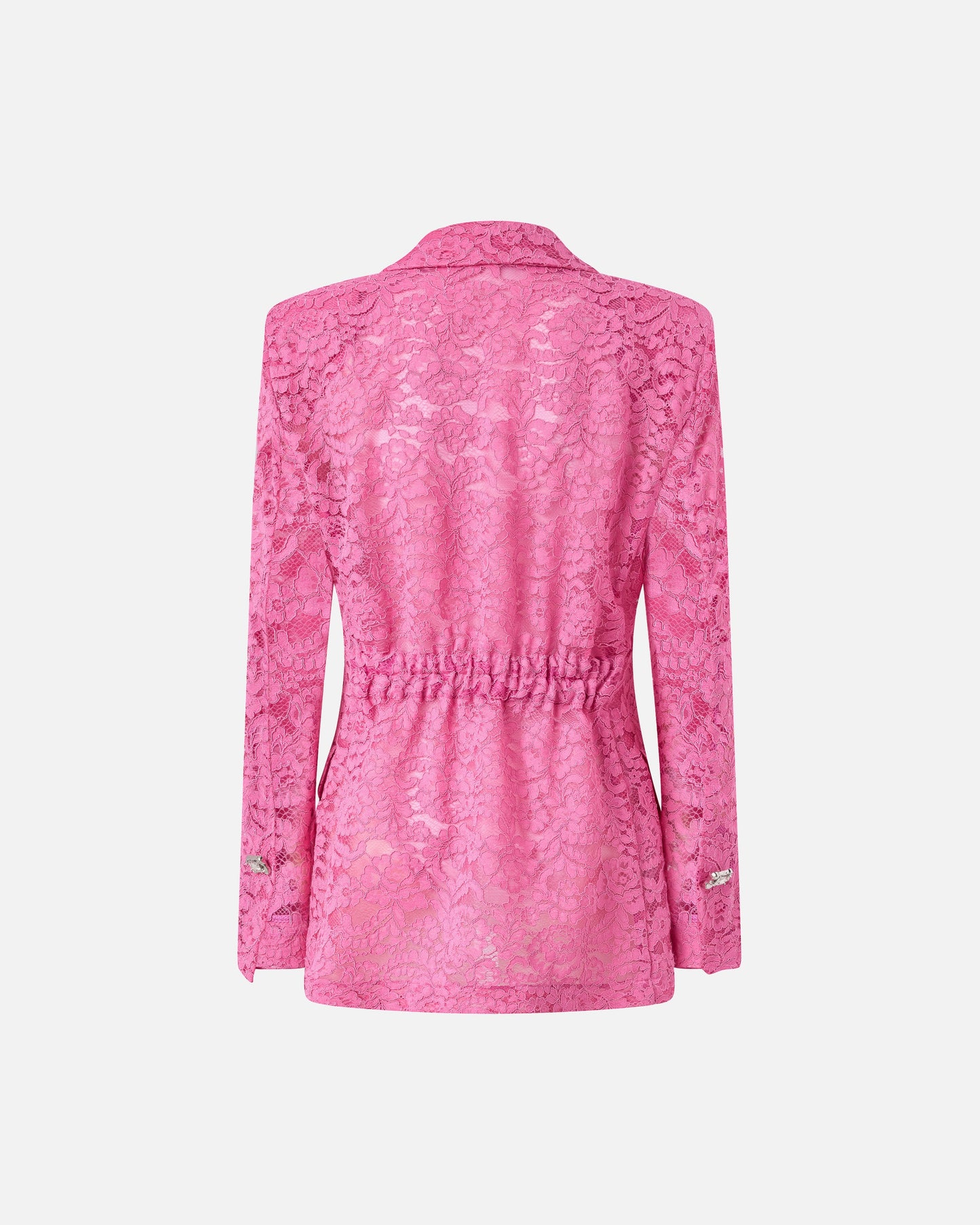 Lace blazer with jewel buttons