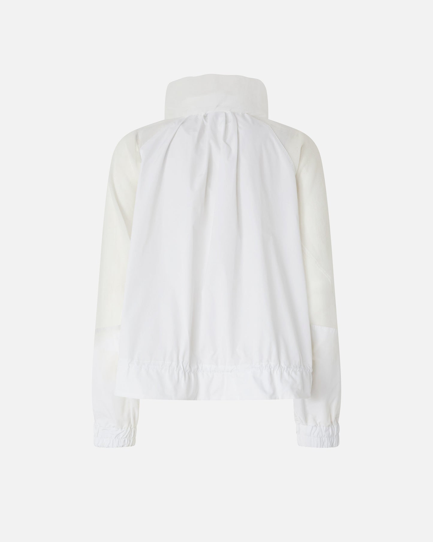 Technical jacket with sheer inserts