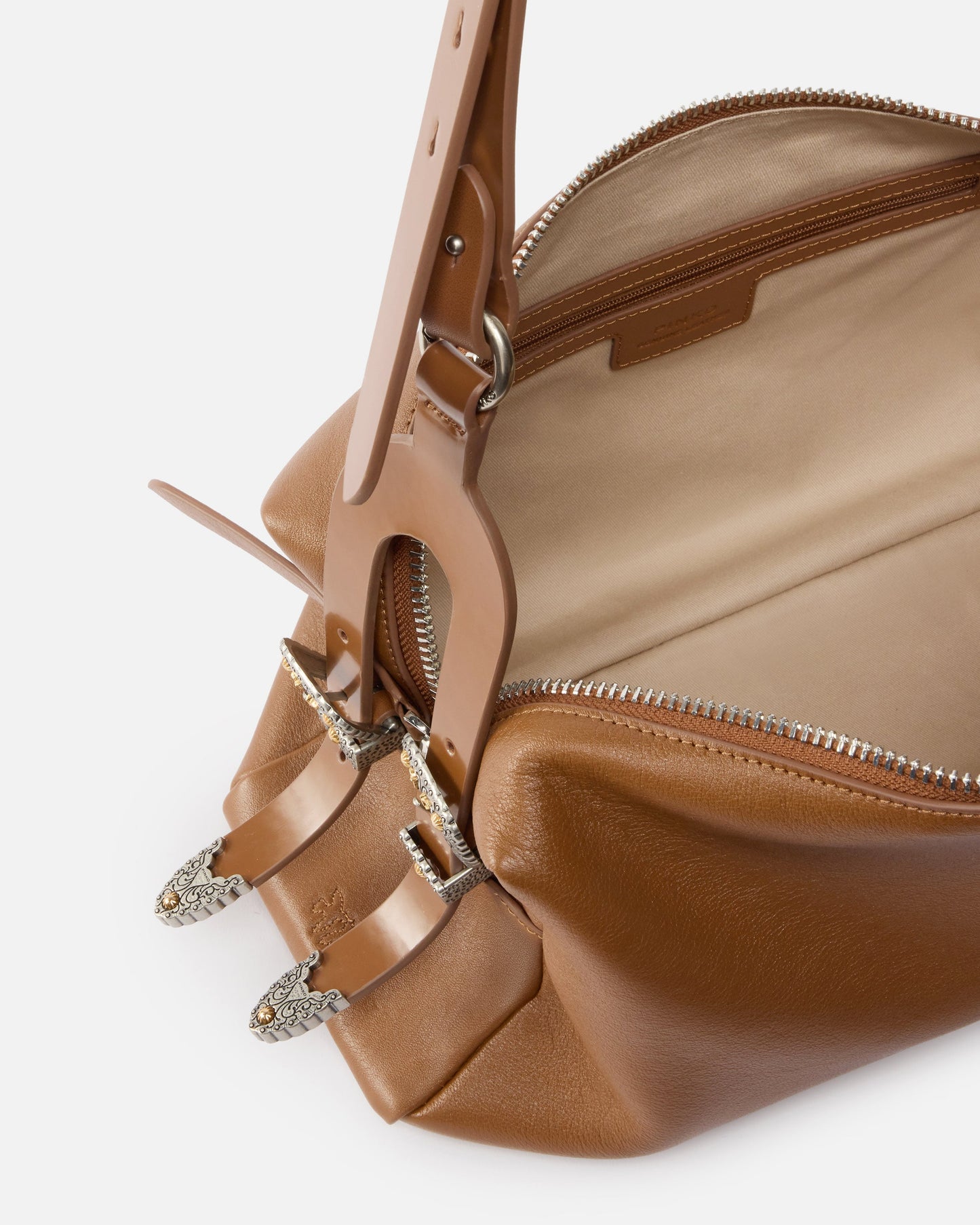 Keeper Bag medium shoulder bag in new biker leather