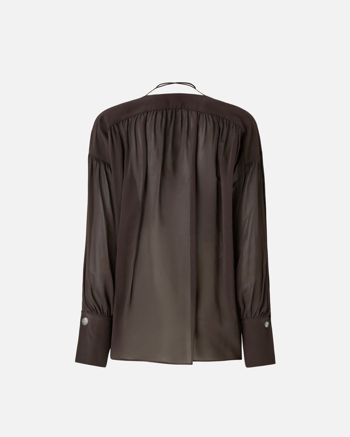 V-neck blouse with gathering