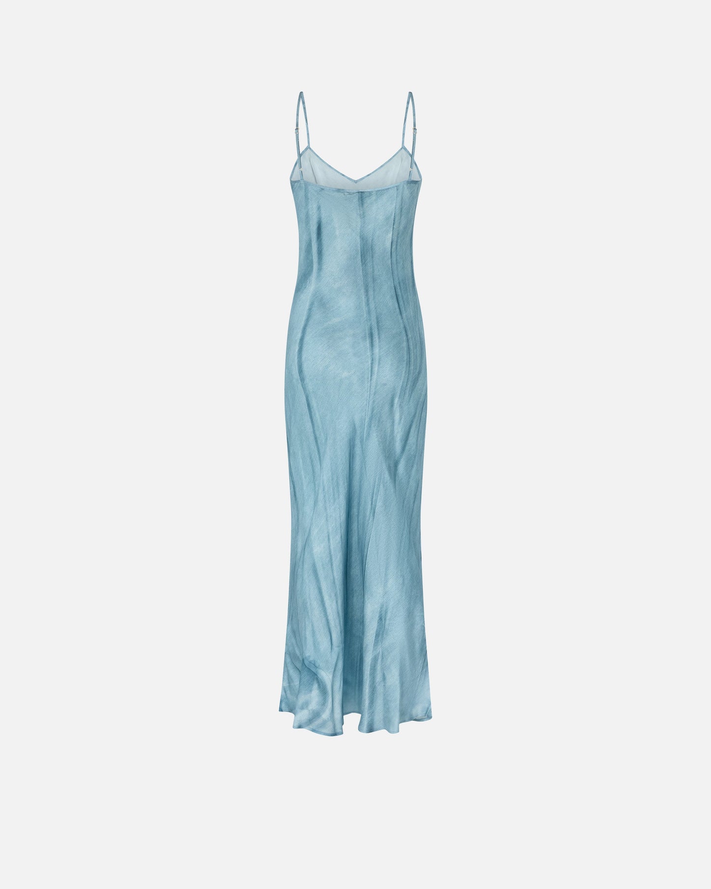 Fluid slip dress with placed jewel print