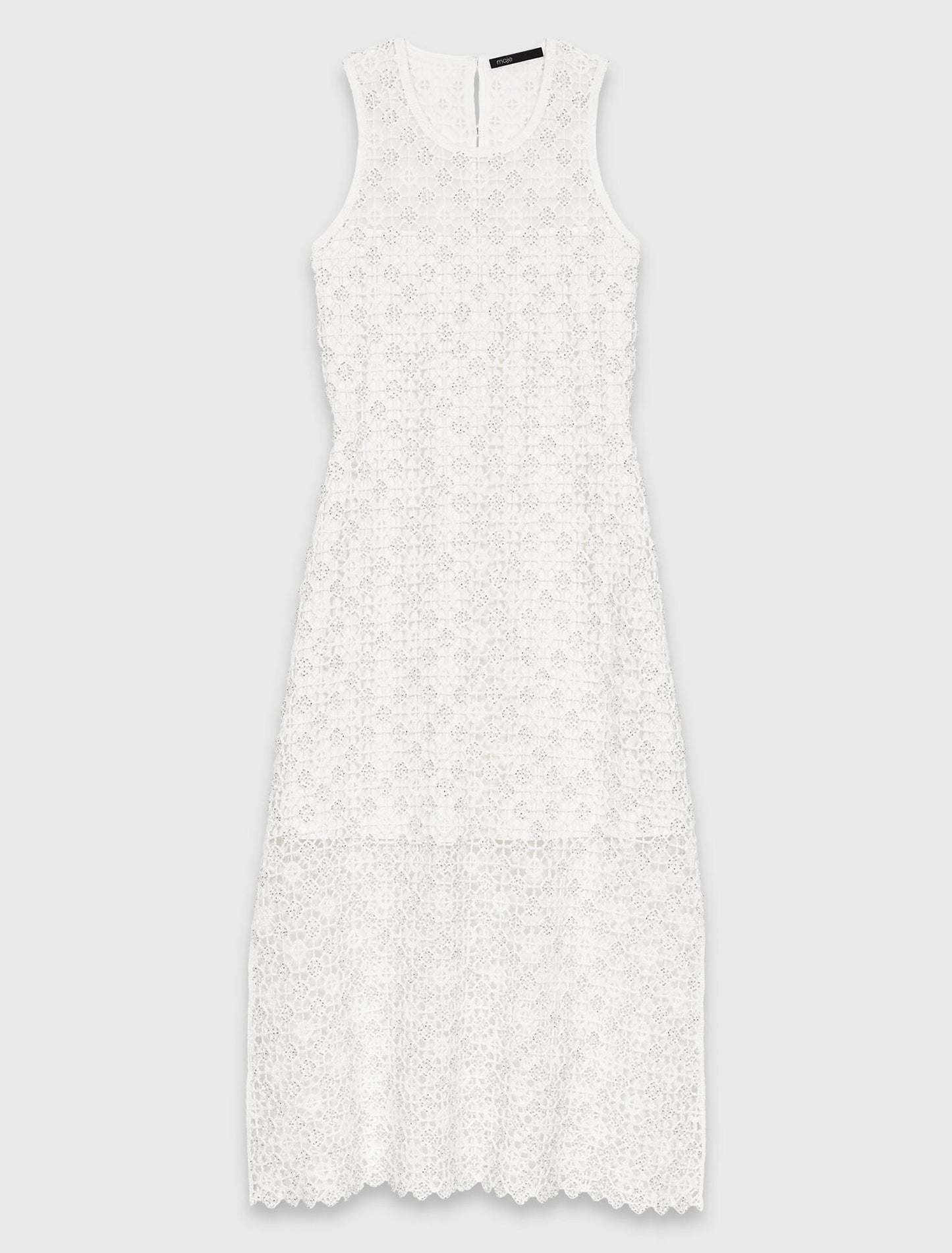 Rhinestone crochet maxi dress