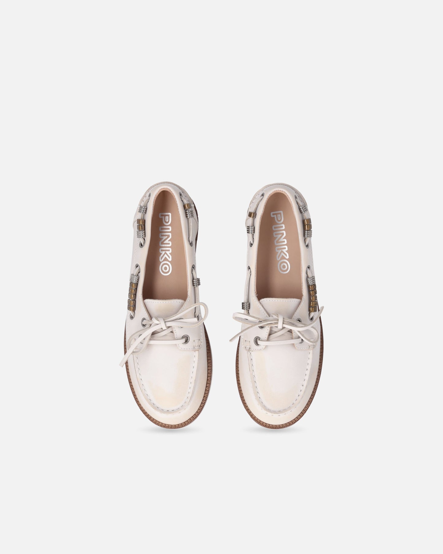 Leather moccasins with jewel details