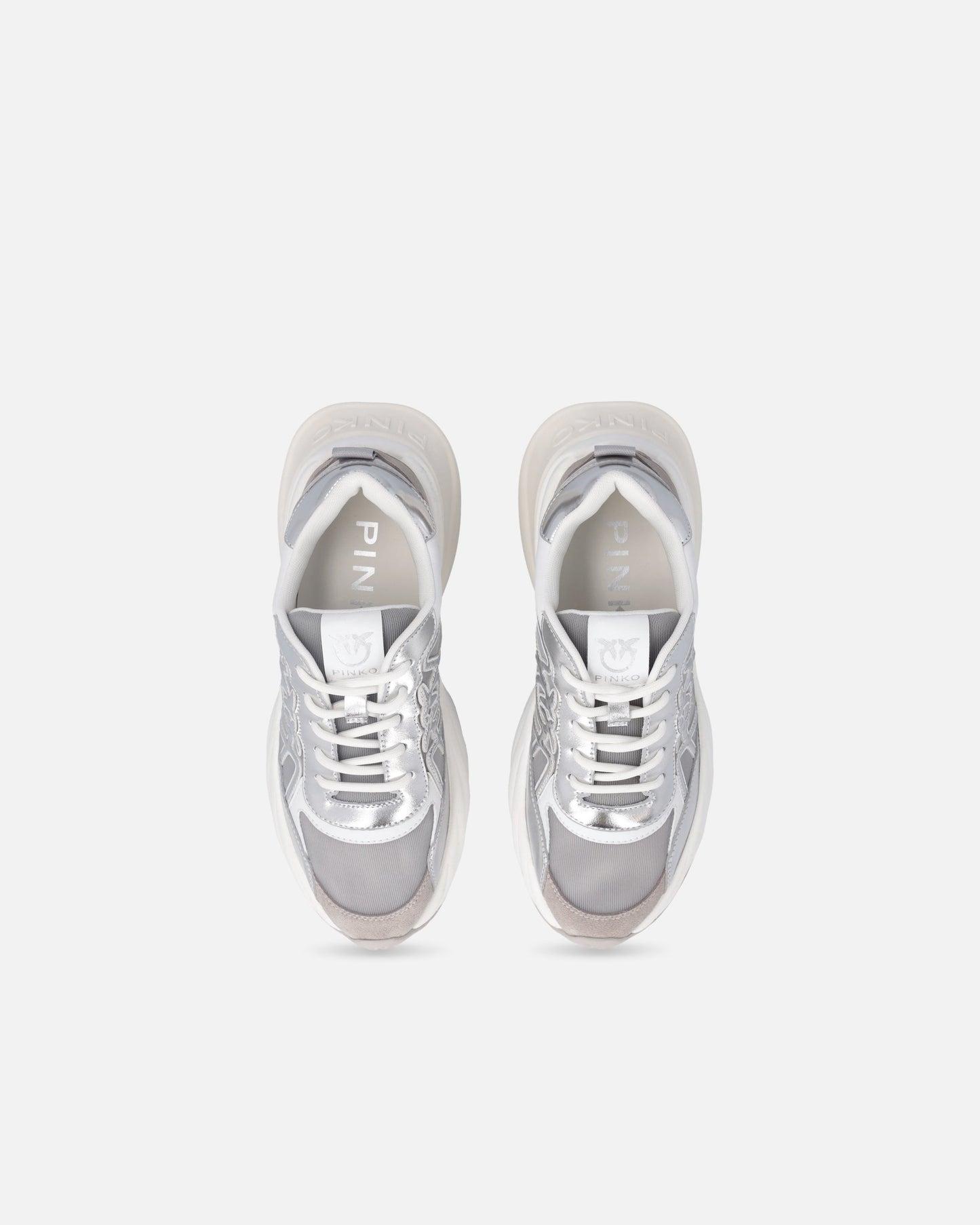 Sneakers with laminated inserts and Love Birds logo