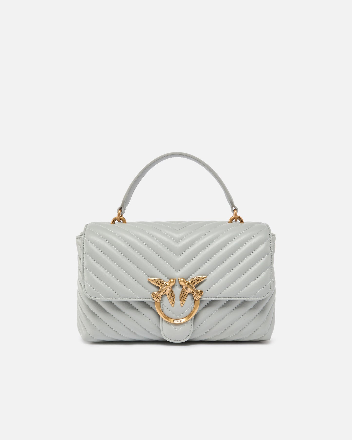 Medium handbag Love Bag Puff Chevron in nappa leather