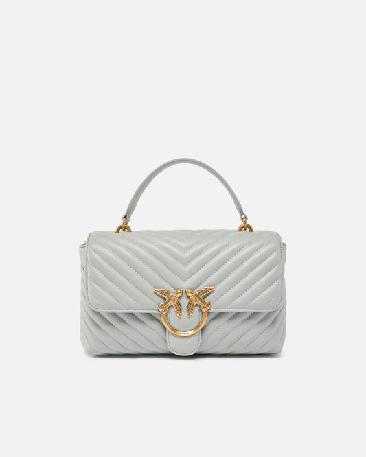 Medium handbag Love Bag Puff Chevron in nappa leather