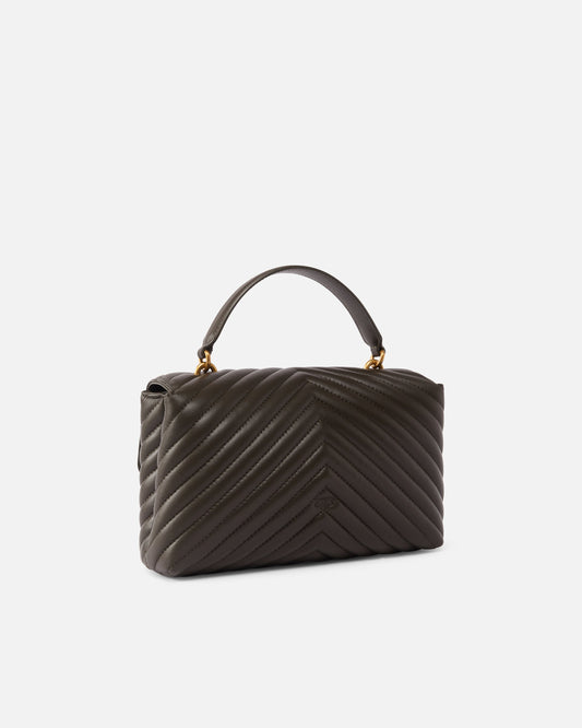 Medium handbag Love Bag Puff Chevron in nappa leather