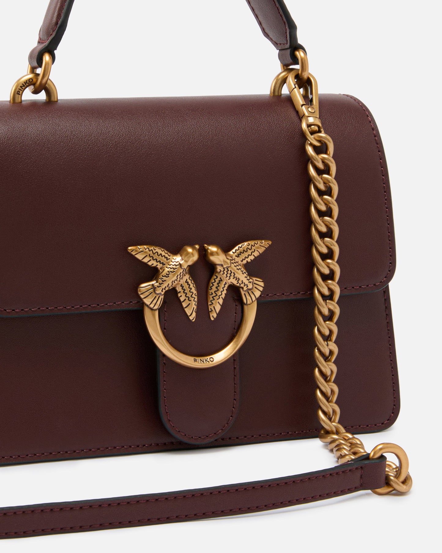 Mini handbag Love Bag Top Handle in leather