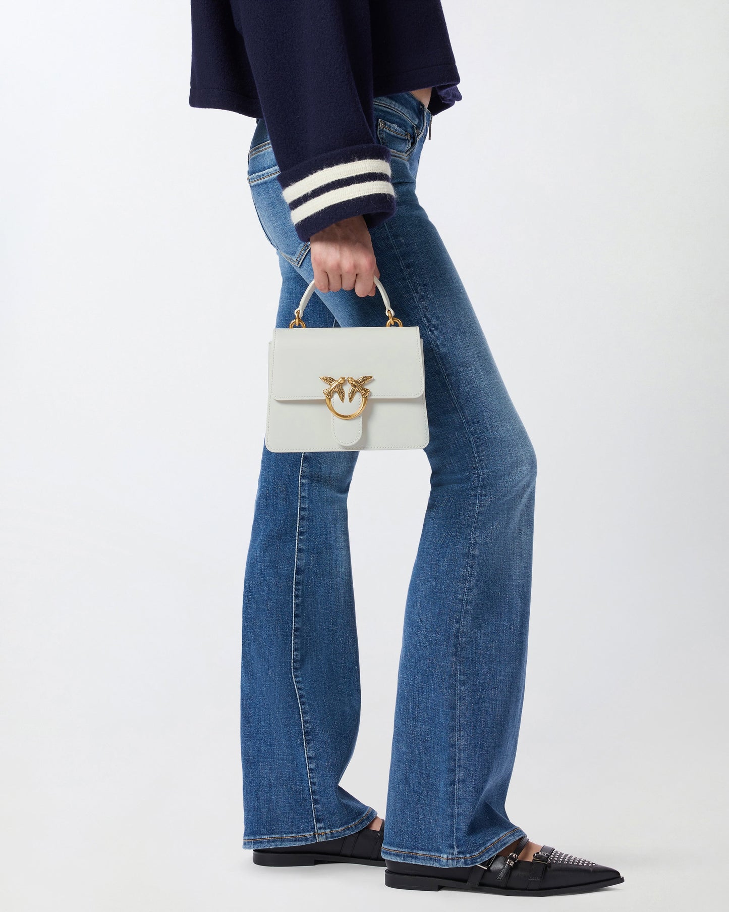 Mini handbag Love Bag Top Handle in leather