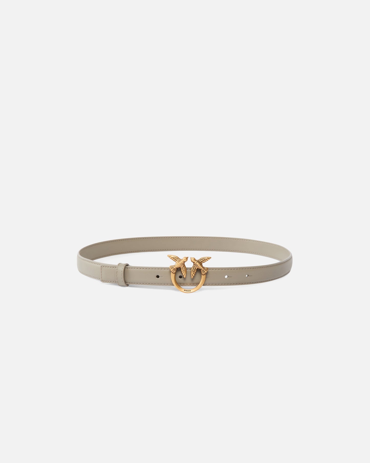 Love Birds thin leather belt 2cm