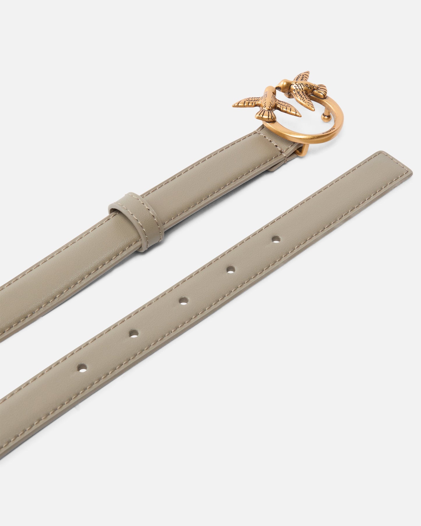 Love Birds thin leather belt 2cm
