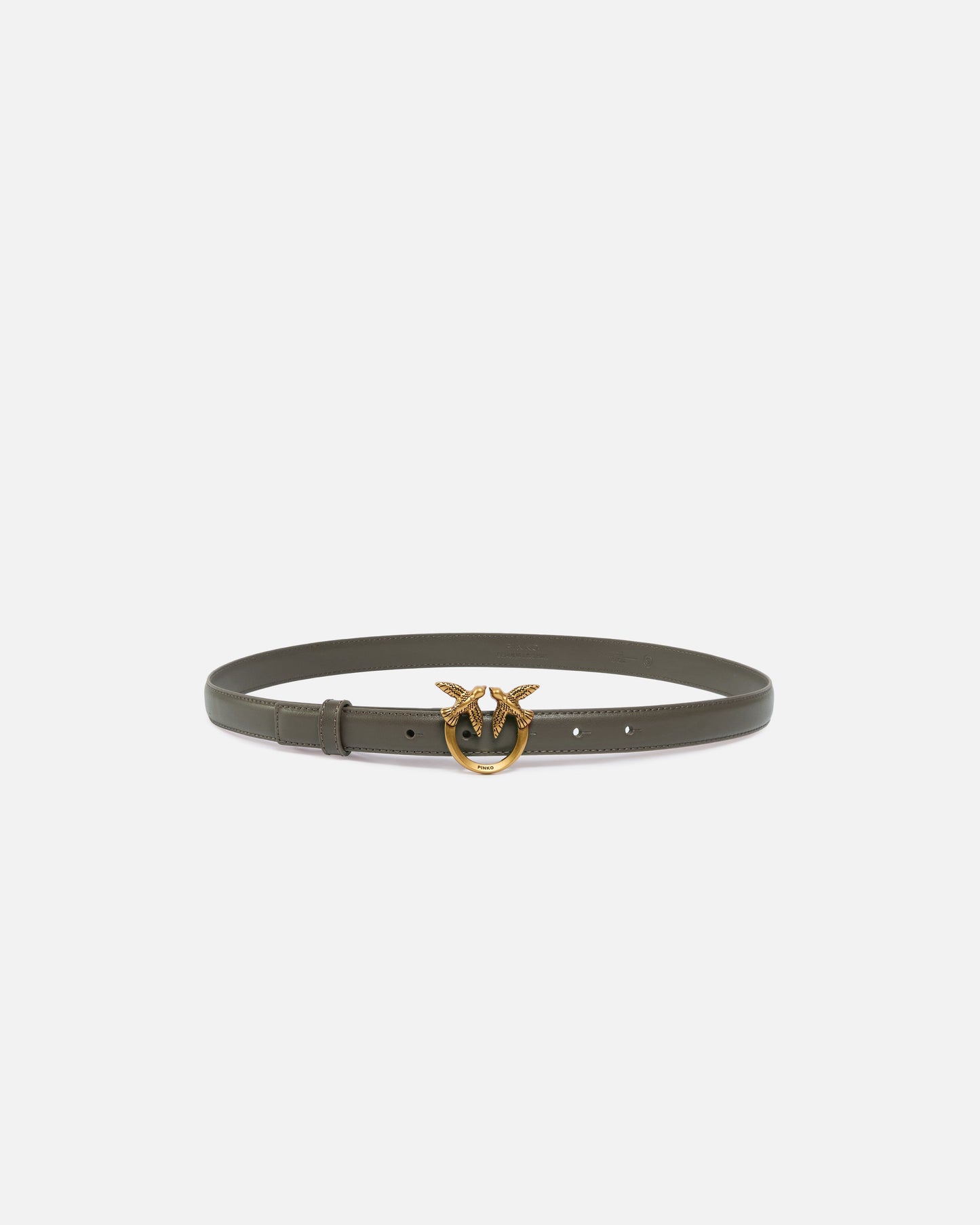 Love Birds thin leather belt 2cm