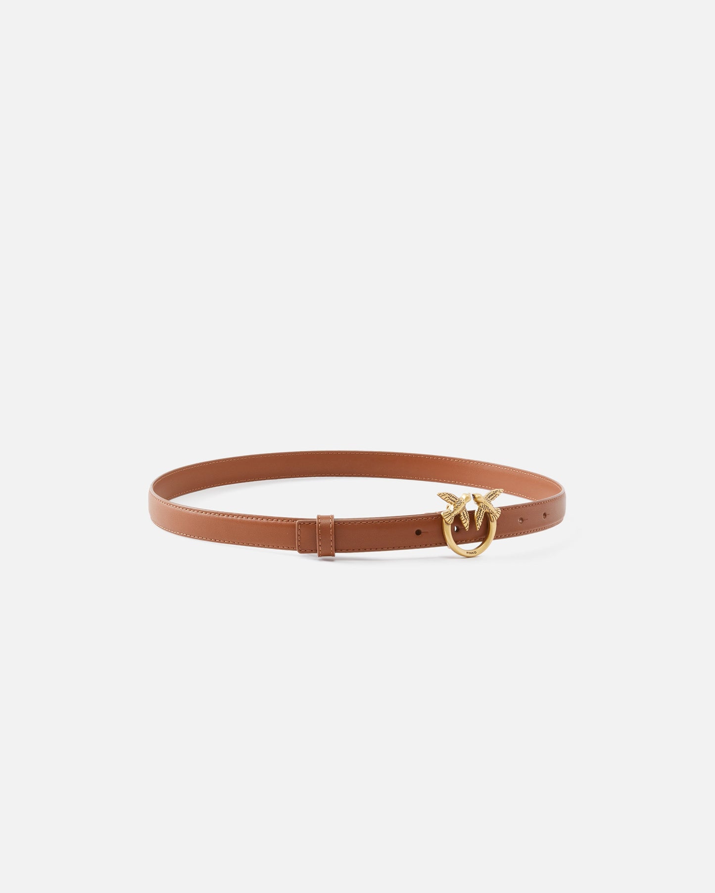Love Birds thin leather belt 2cm