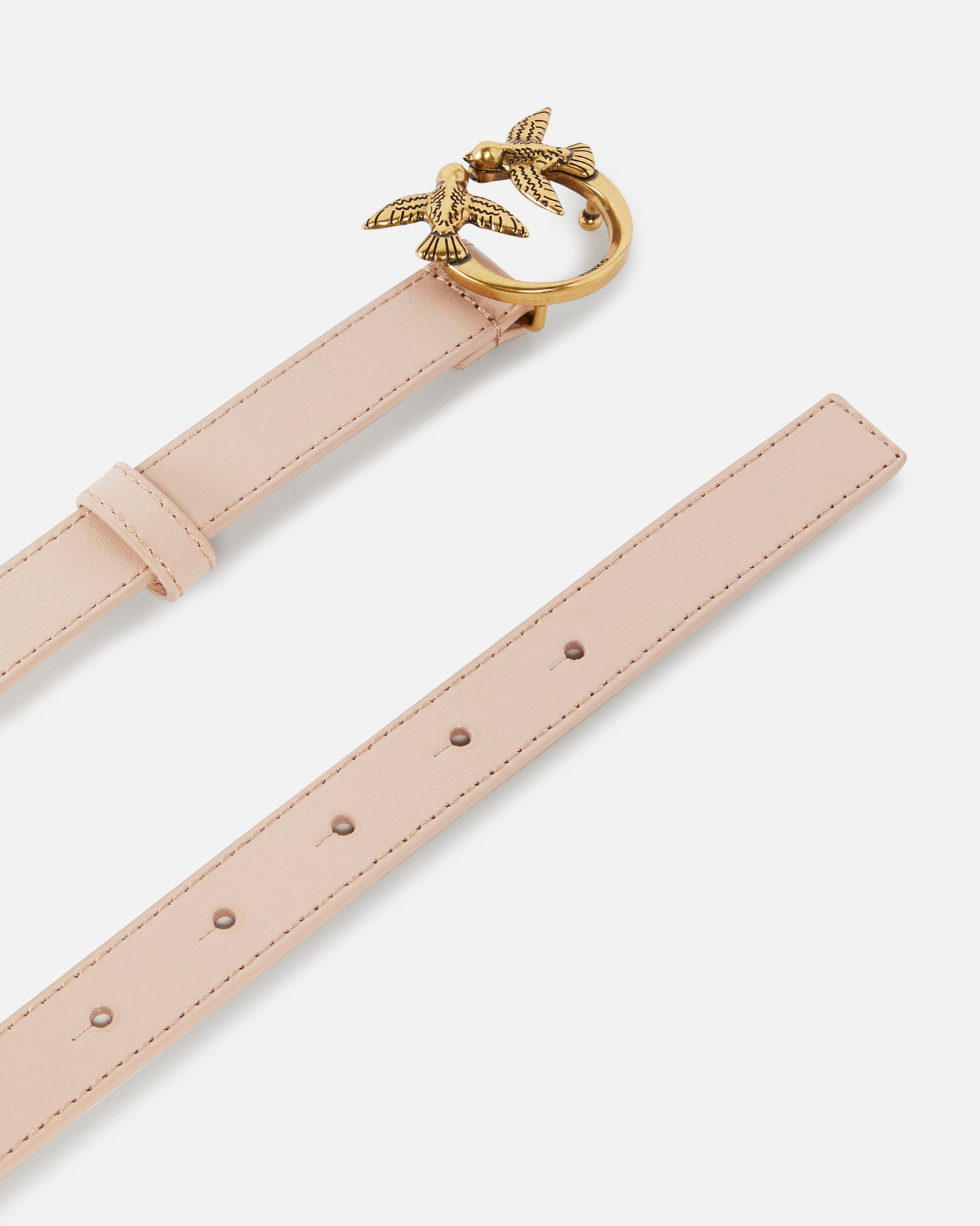 Love Birds thin leather belt 2cm