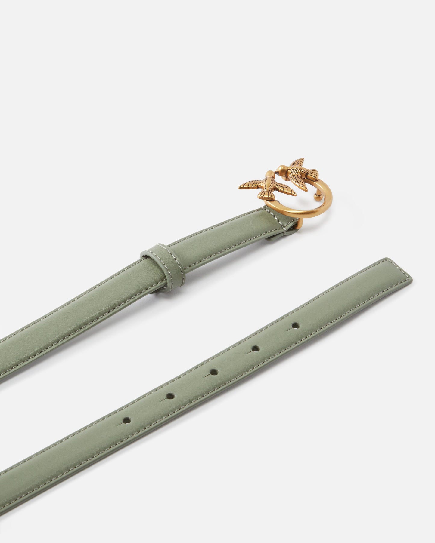 Love Birds thin leather belt 2cm