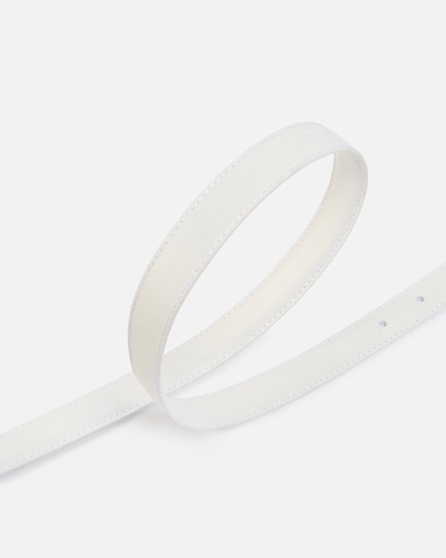 Thin colour-block Love Birds leather belt 2cm