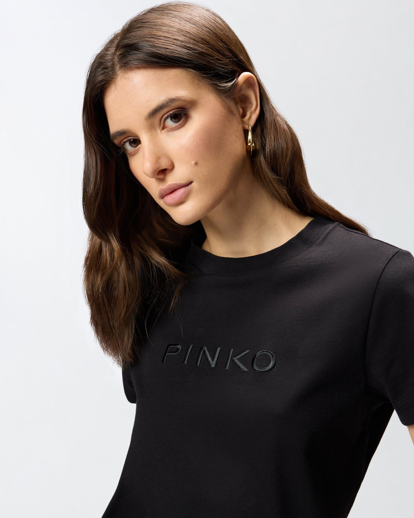 T-shirt with logo embroidery