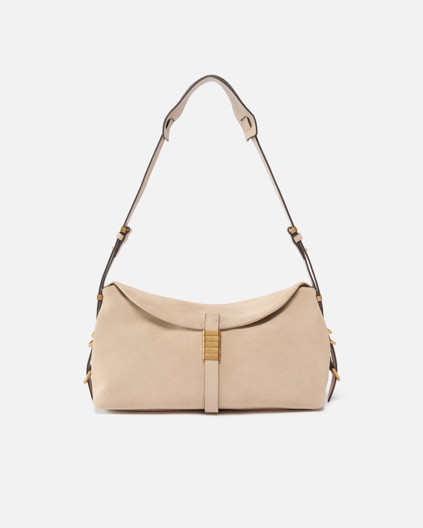 Saddle Bag Baguette medium shoulder bag in suede