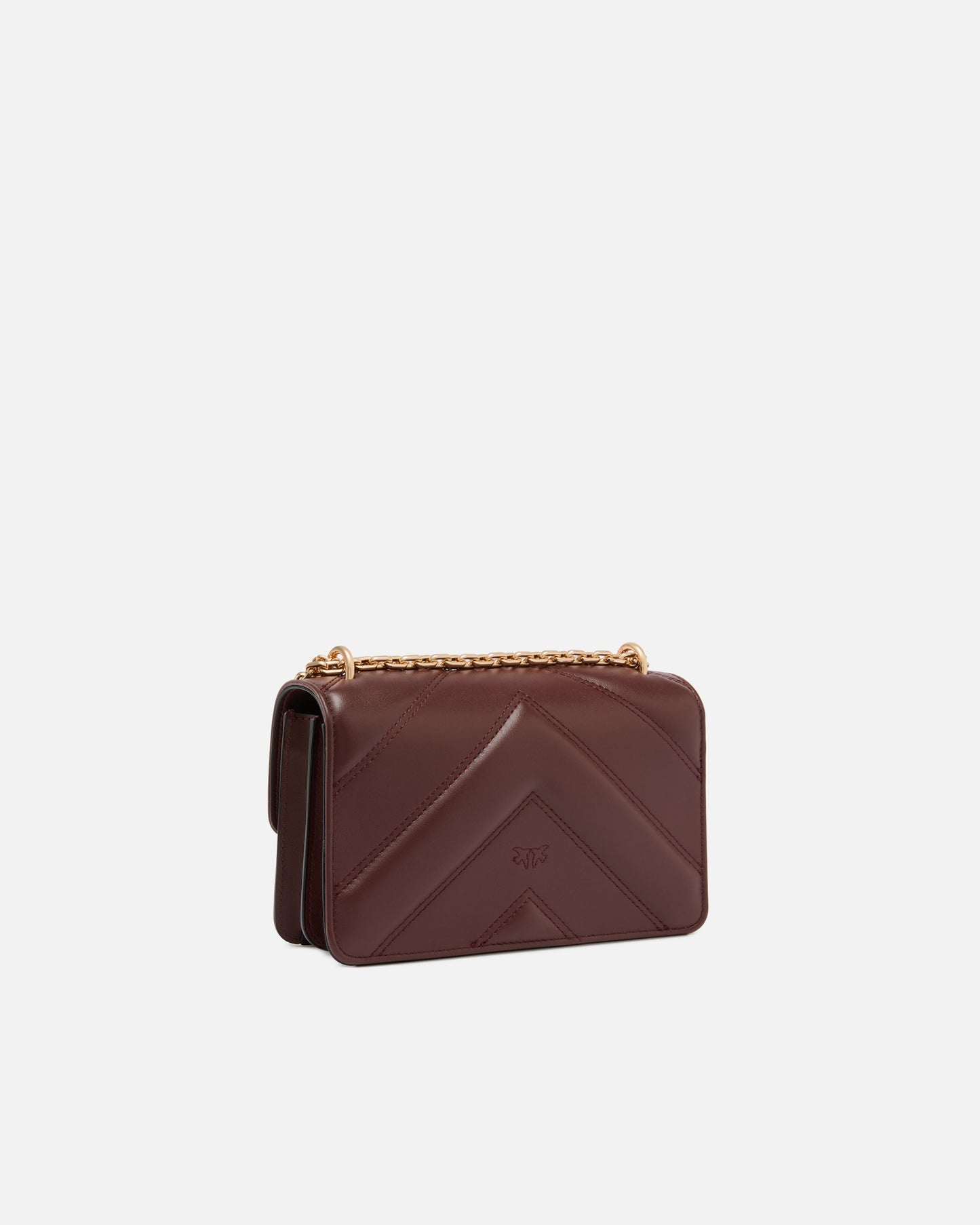 Mini Love Bag One shoulder bag in chevron leather and nappa with triple chain