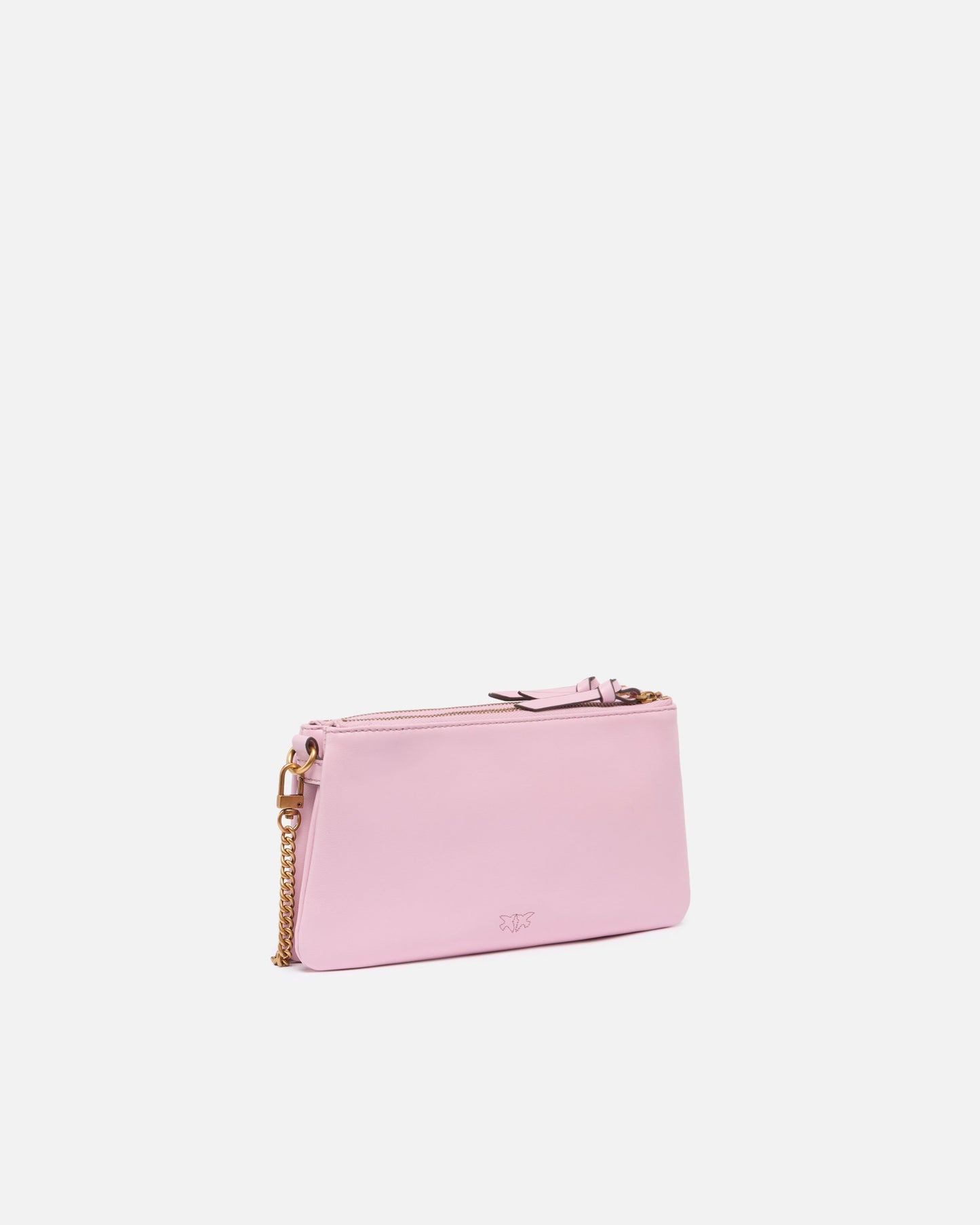 Leather Mini Double Bag with shoulder strap