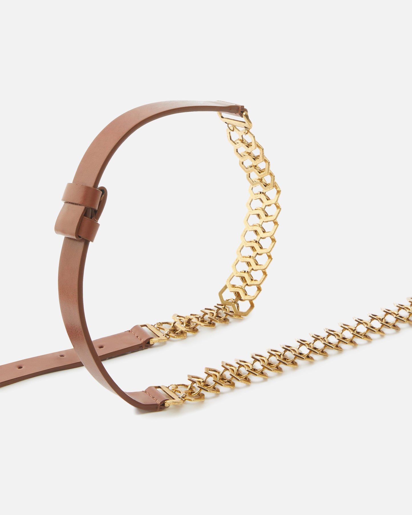 Belt with chain insert, 2 cm