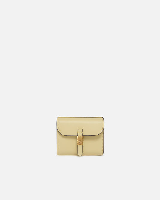 Leather wallet with logo lettering
