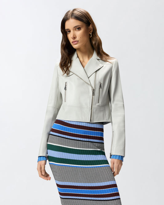 Biker-style jacket in nappa leather