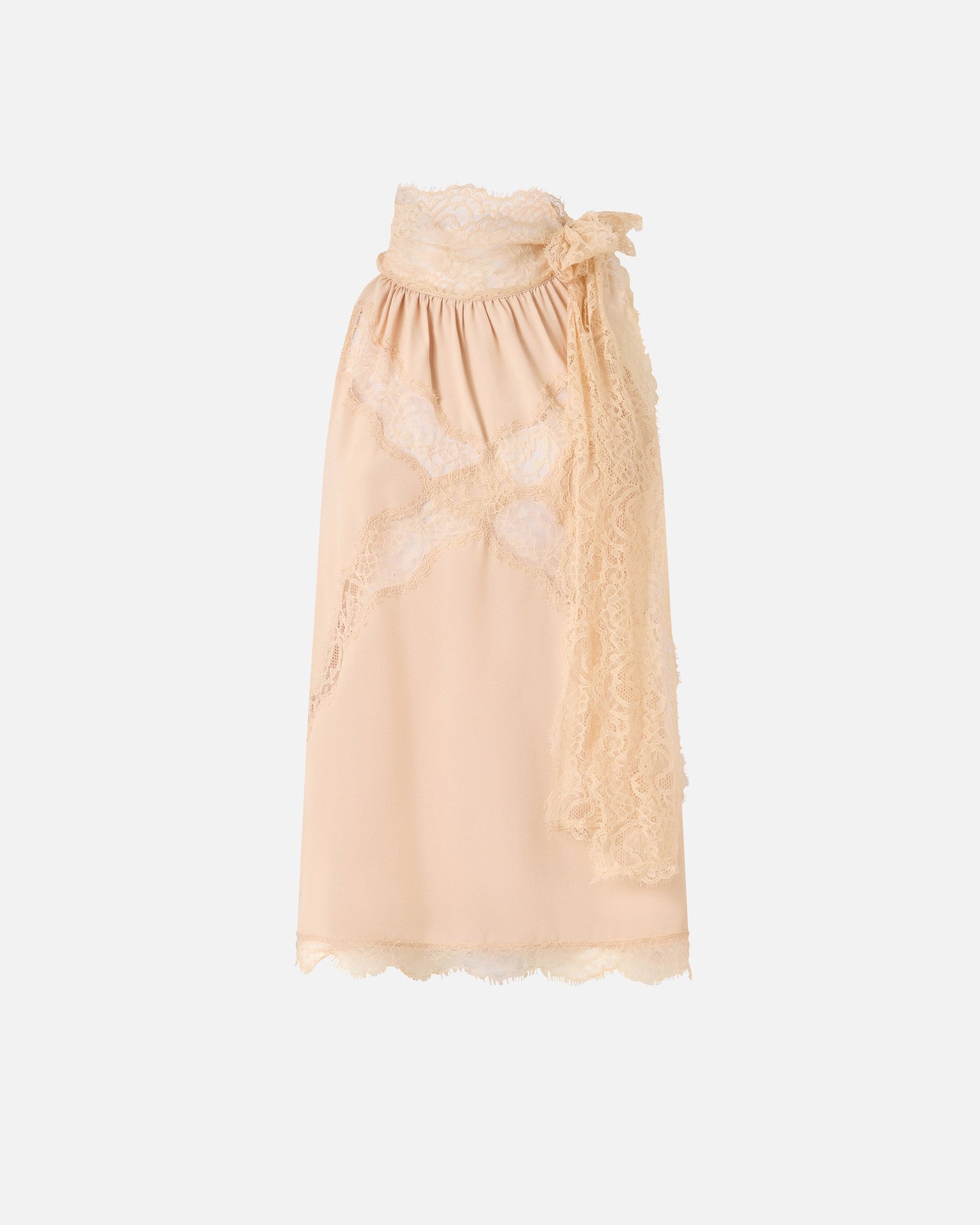 Halterneck top with lace