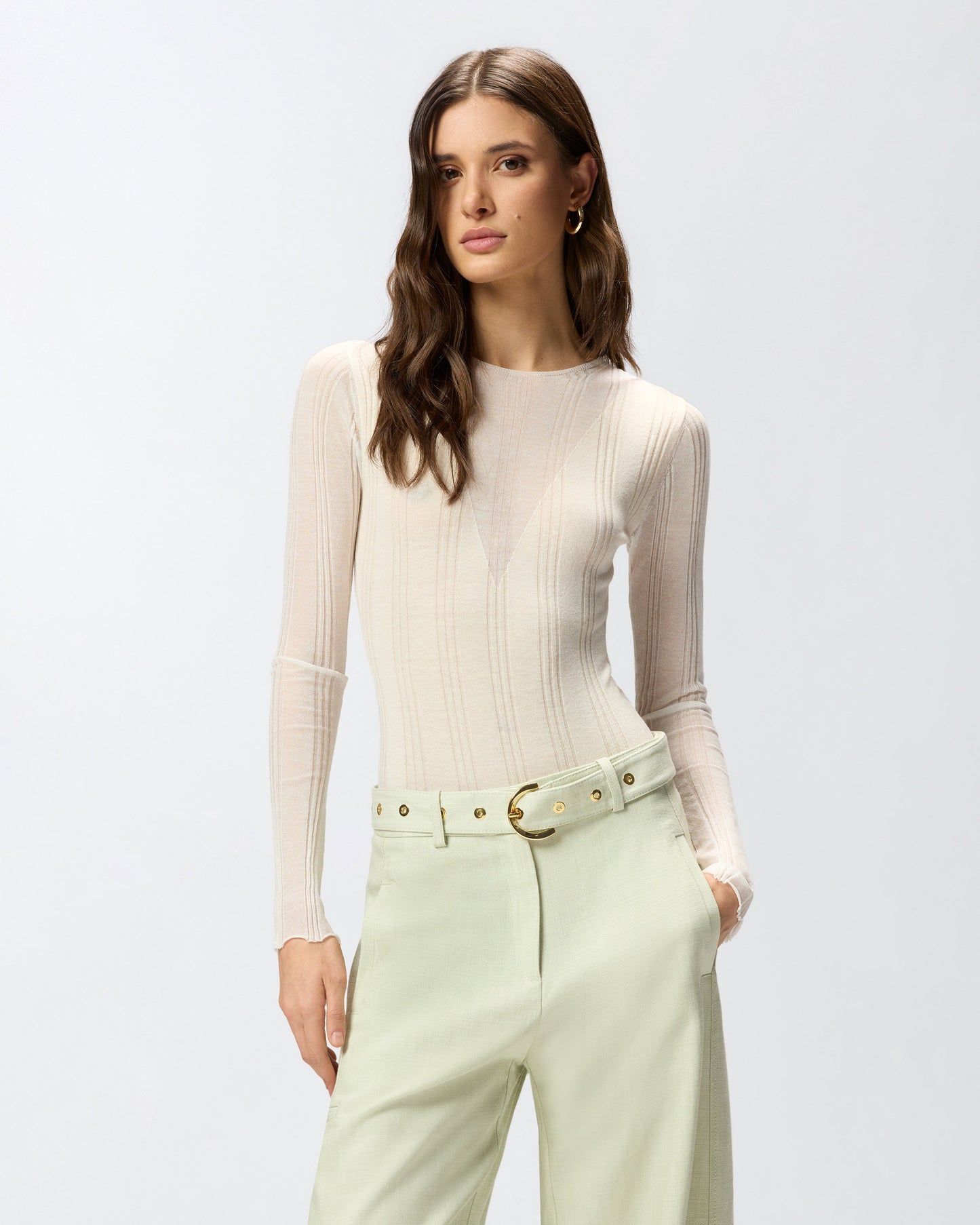 Bodysuit with sheer details
