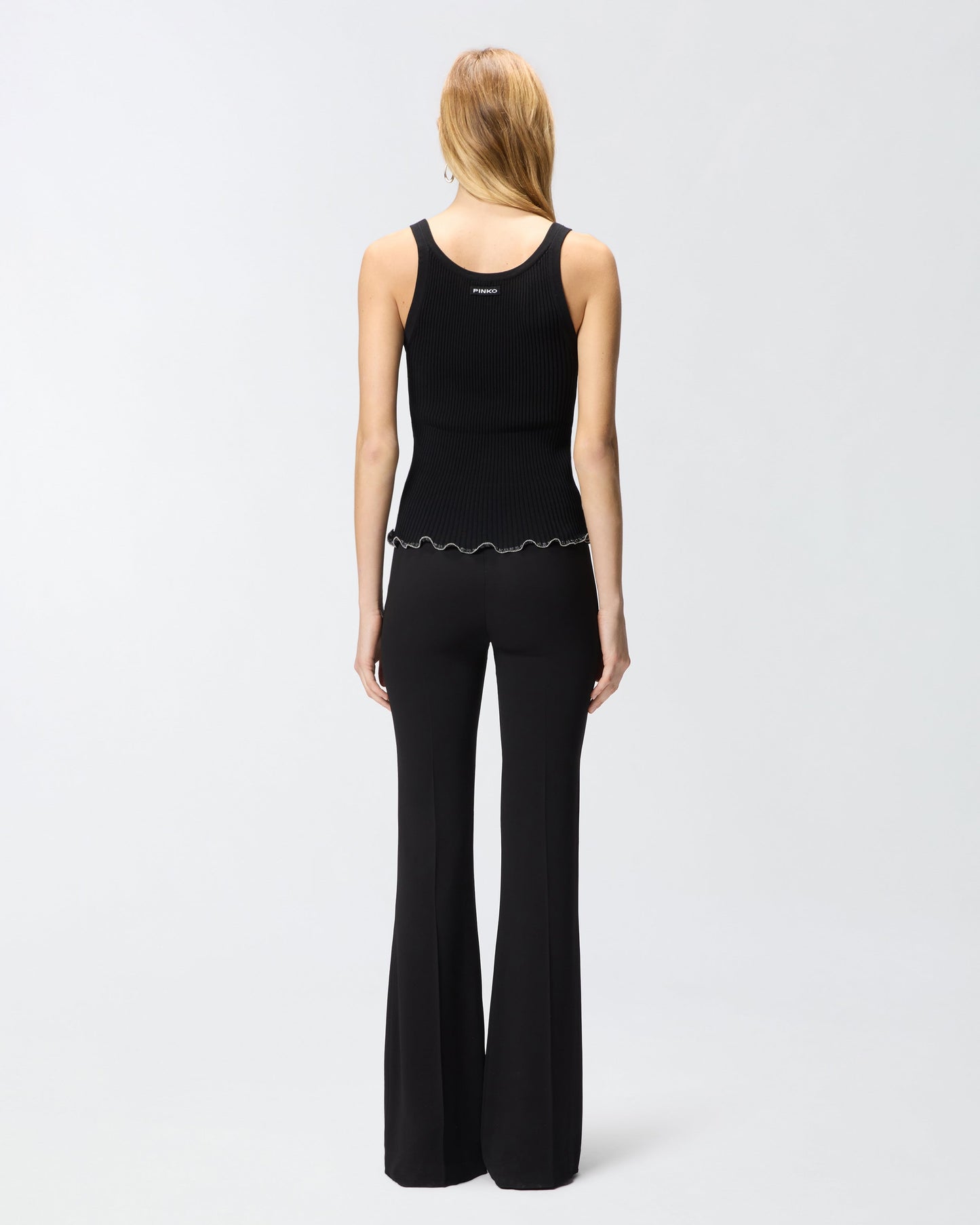 Ribbed vest top with logo