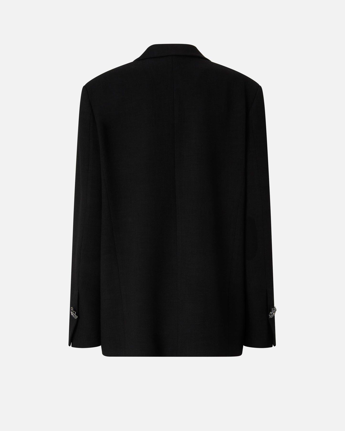 Slub fabric jacket with satin lapels
