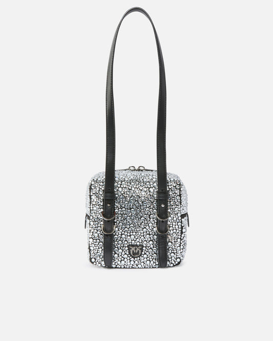 Cubic Bag fully rhinestoned crossbody bag