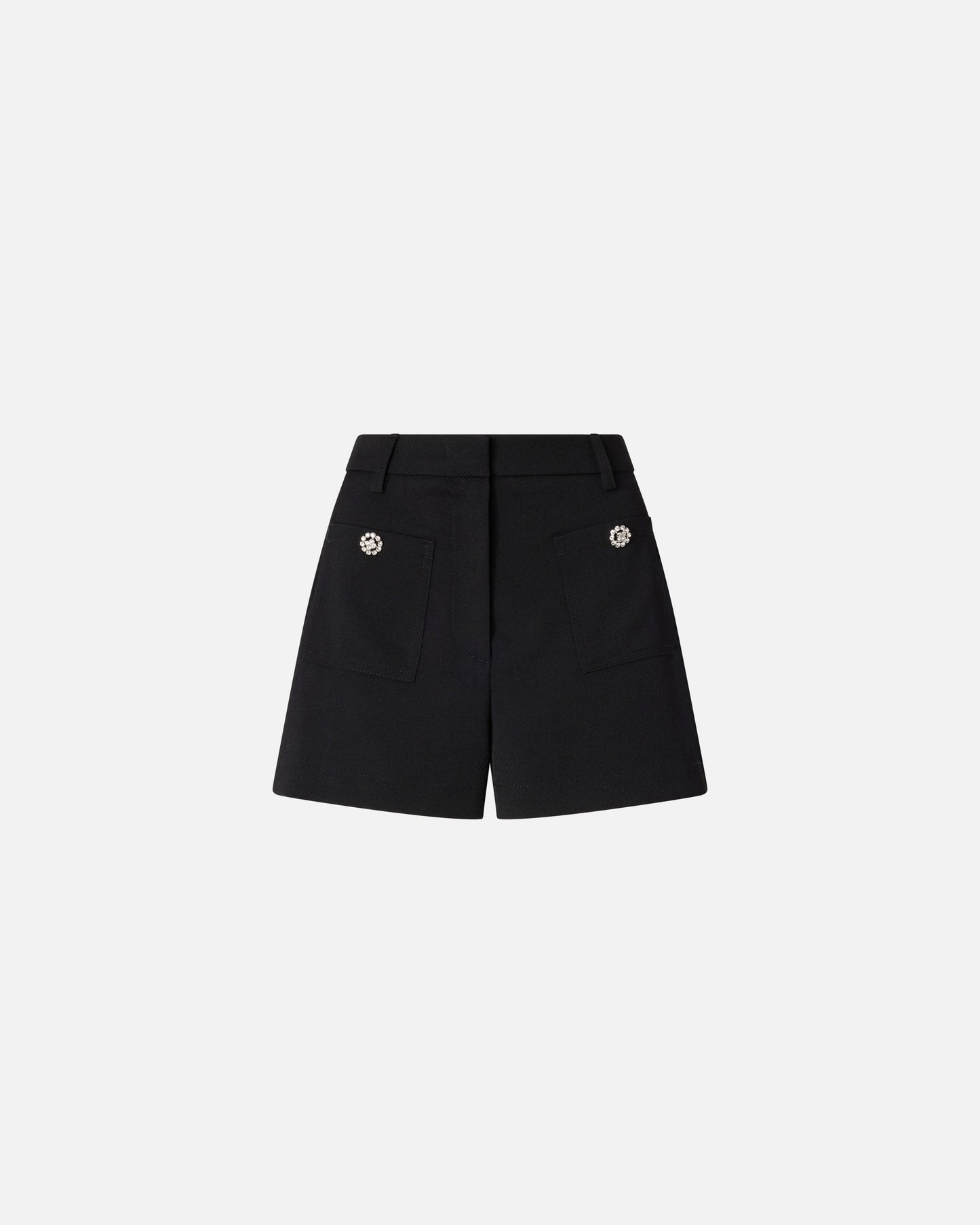 Shorts with jewel buttons