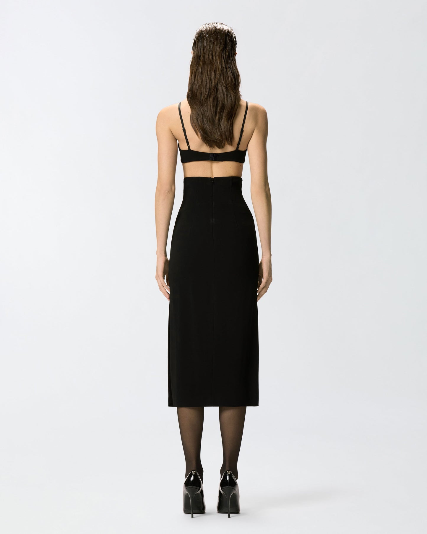 Midi skirt with bodice waist