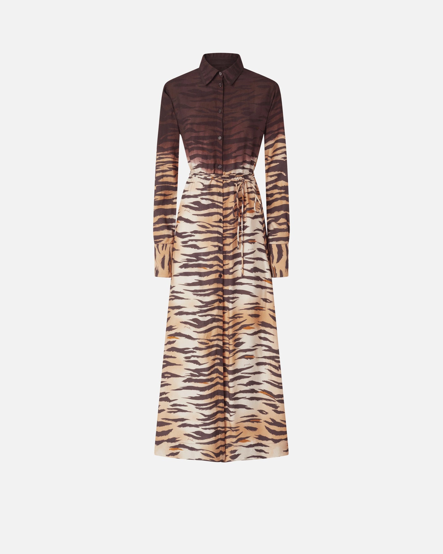 Long shirt dress with animal print