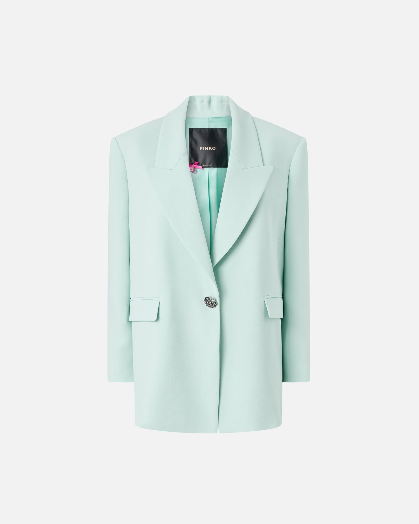 Jacket with rose jewel buttons