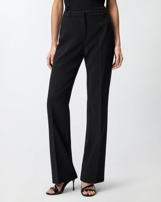Trousers in canvas with pressed pleat detail