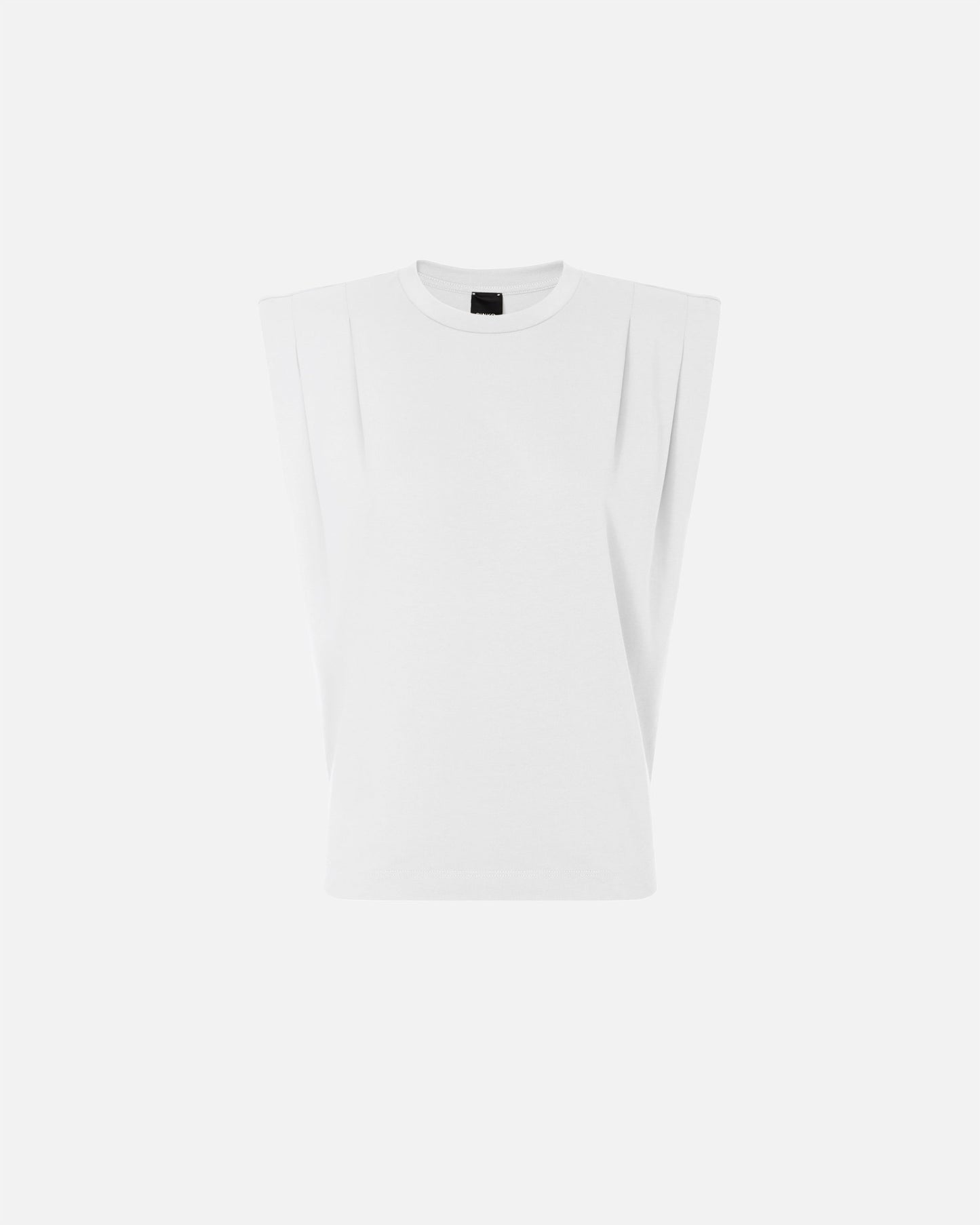 Sleeveless double jersey T-shirt