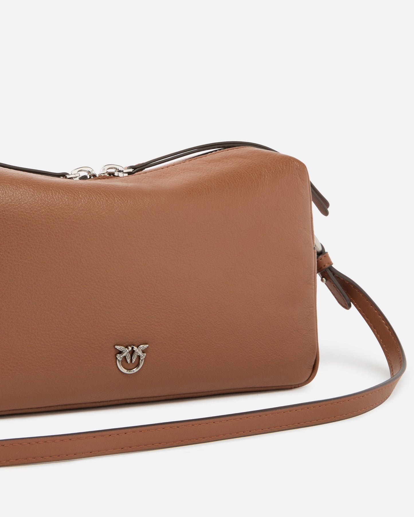 Mini crossbody bowler bag in new biker leather