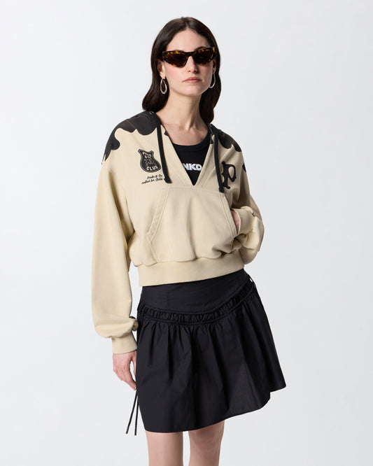 V-neck hoodie