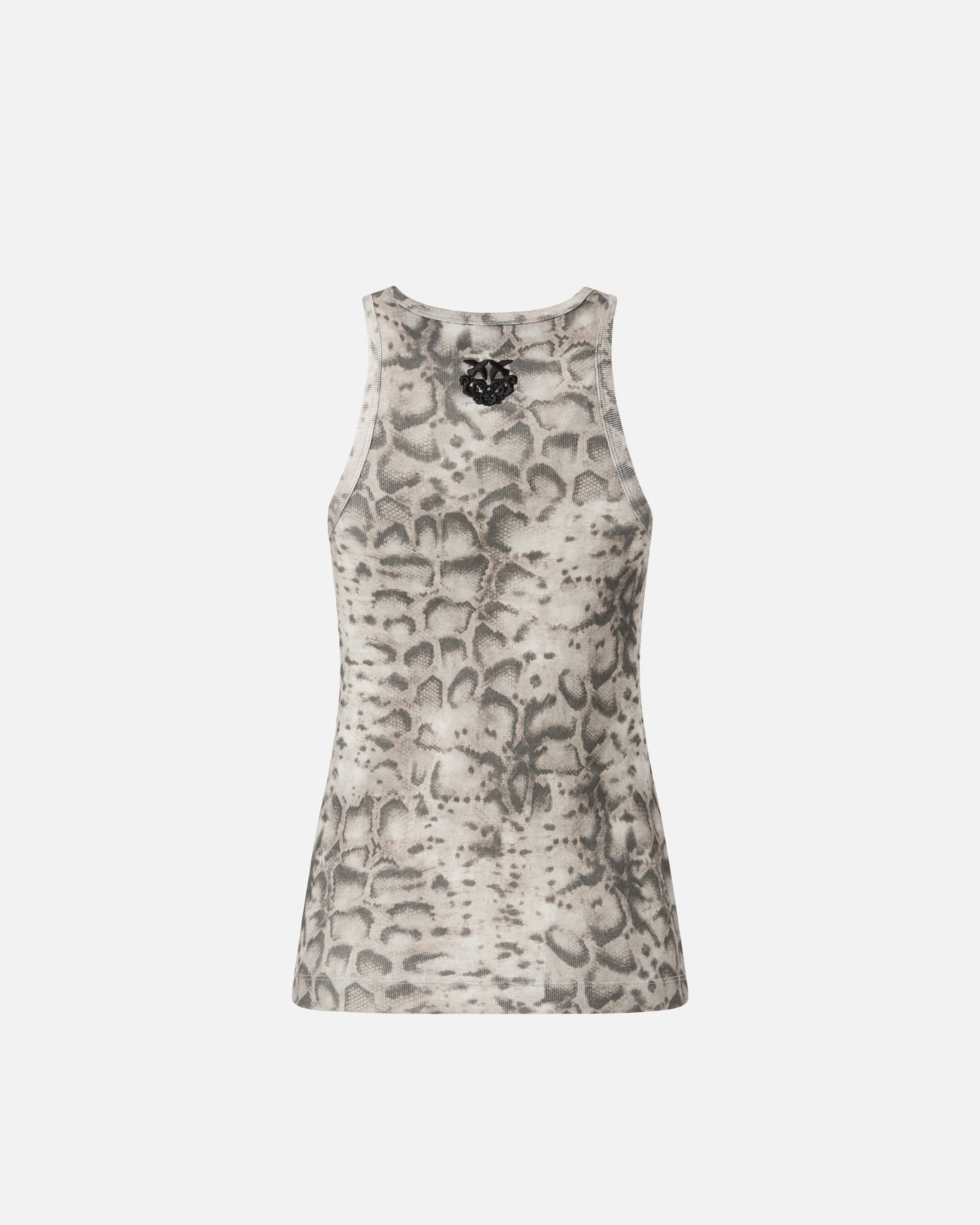 Ribbed vest top with snake print