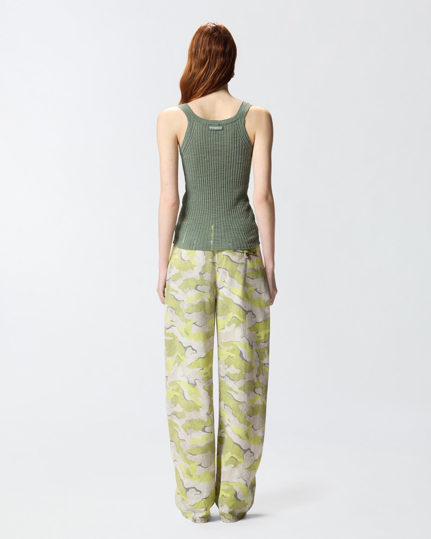 Ribbed vest top with logo