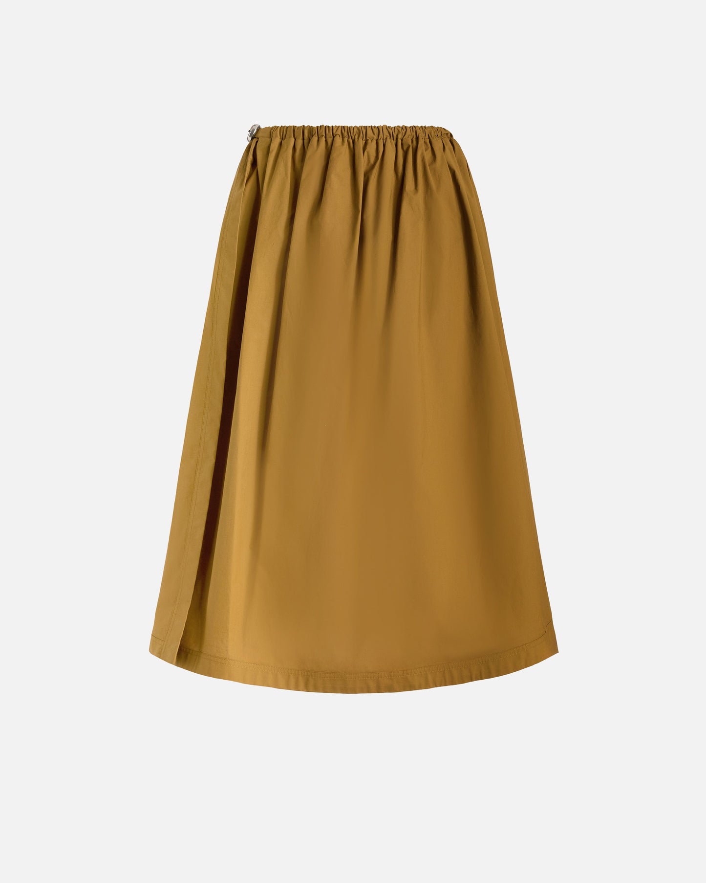 Midi skirt with slit and Texan buckle
