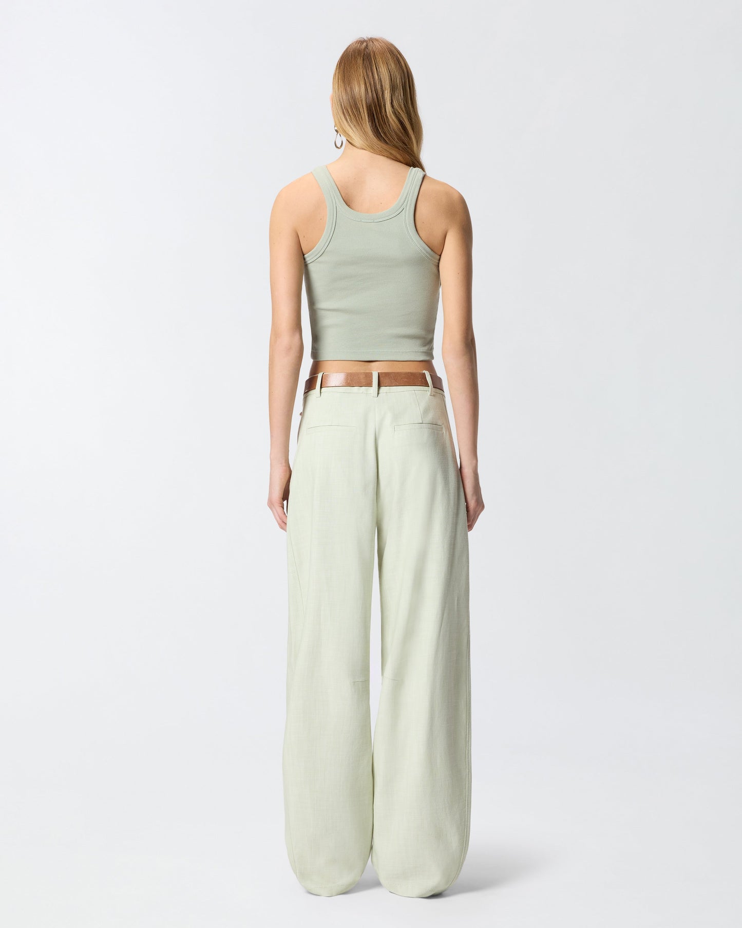 Cropped vest top with logo